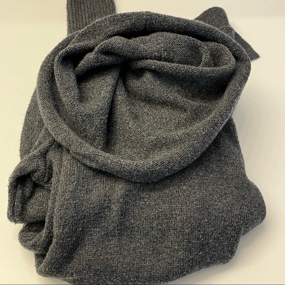 Stylus Sweater Womens Gray Long Sleeve Asymmetrical Turtleneck Cotton Blend M - Picture 7 of 13